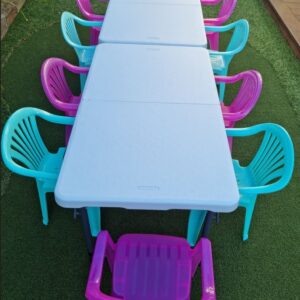 Mint and Pink Combo Tables and Kids Chairs